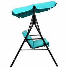 Gymax Blue Outdoor Swing Canopy Patio Swing Chair 2-Person Canopy Hammock