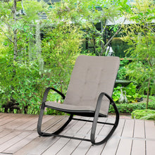Sophia & William Outdoor Padded Rocking Chairs with Black E-coated Steel Frame