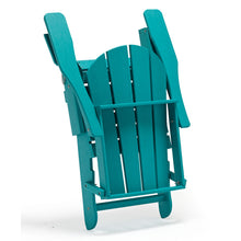 Braxton Folding Plastic Adirondack Chair, Turquoise
