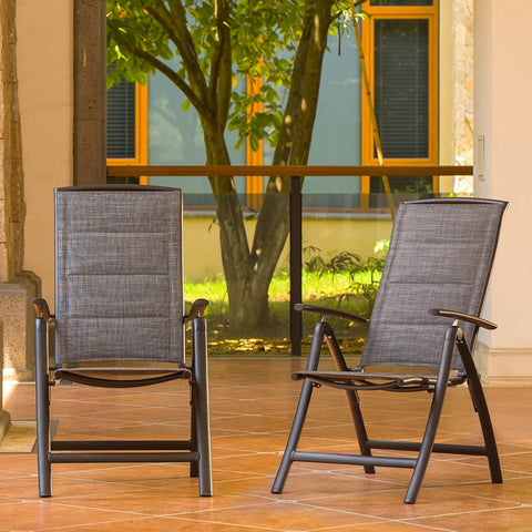 Domi Folding Patio Chairs Set of 2