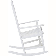 Alston Outdoor Wood Porch Rocking Chair, White Color, Weather Resistant Finish