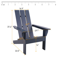 Sophia & William Grey Patio Wooden Adirondack Chair Lounge Chair for Garden Beach Balcony Backyard Lawn