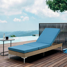 Homrest Patio Rattan Chaise Lounge Chair,with Adjustable Backrest and Cushions