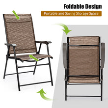Costway  2PCS Outdoor Patio Folding Chair Camping Portable Lawn Garden W/Armrest